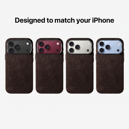 iphone alcantara case - Chocolate Brown