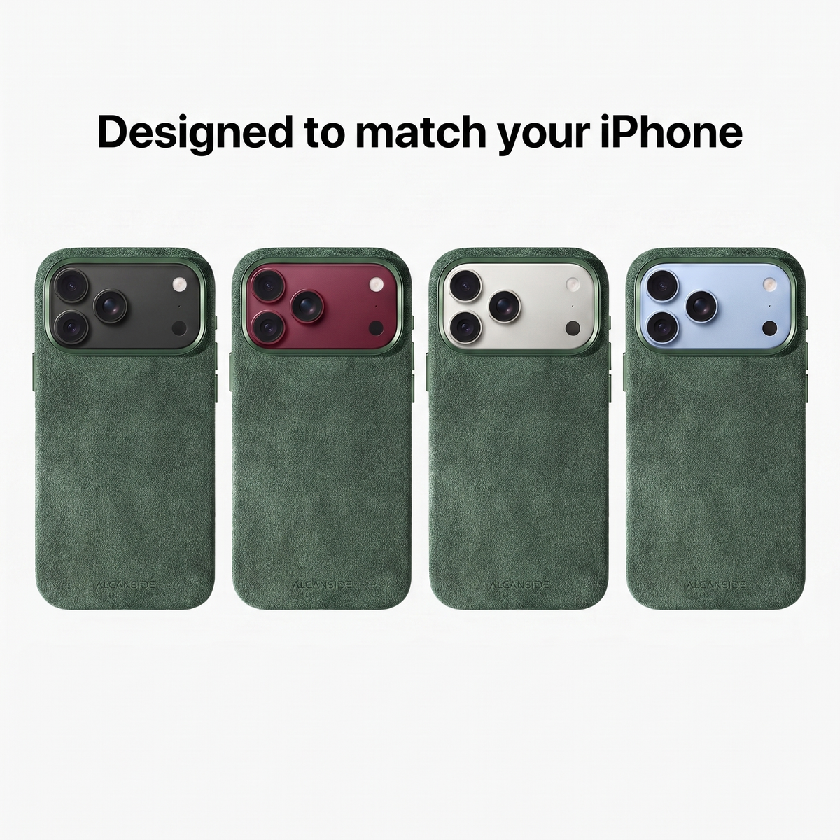 iphone 18 pro max alcantara case - Midnight Green