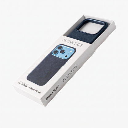 iphone alcantara case - Navy Blue