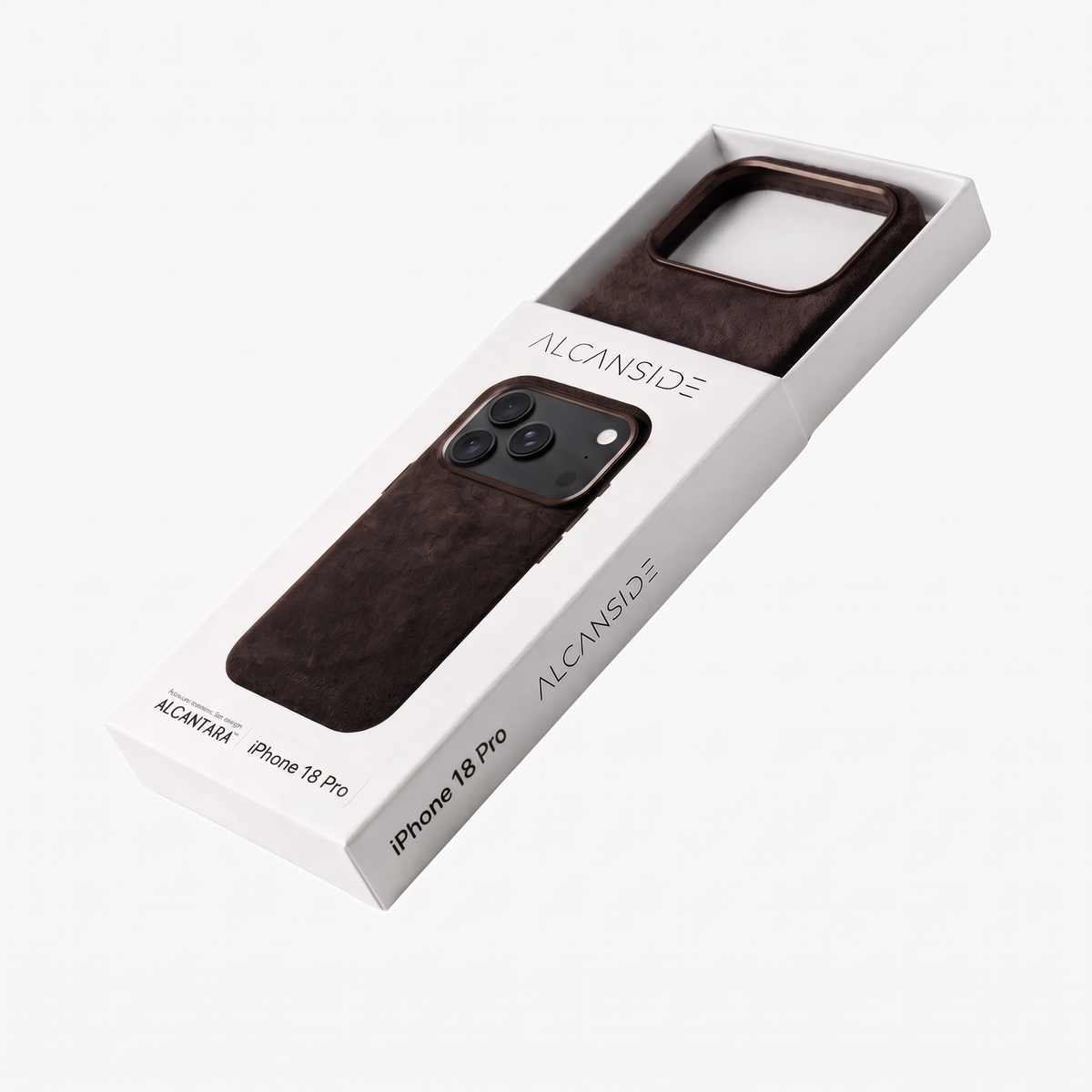 iphone 18 pro max alcantara case - Chocolate Brown