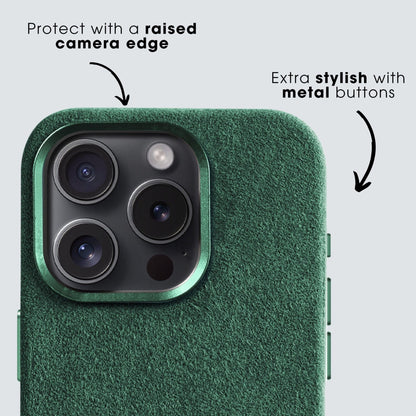 iPhone 11 - Alcantara Case - Midnight Green