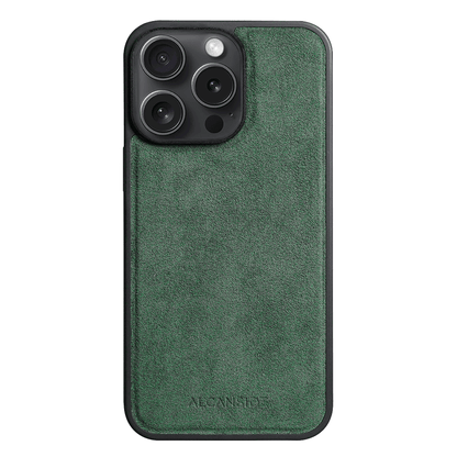 iPhone 12 & 12 Pro - Alcantara Back Cover - Midnight Green
