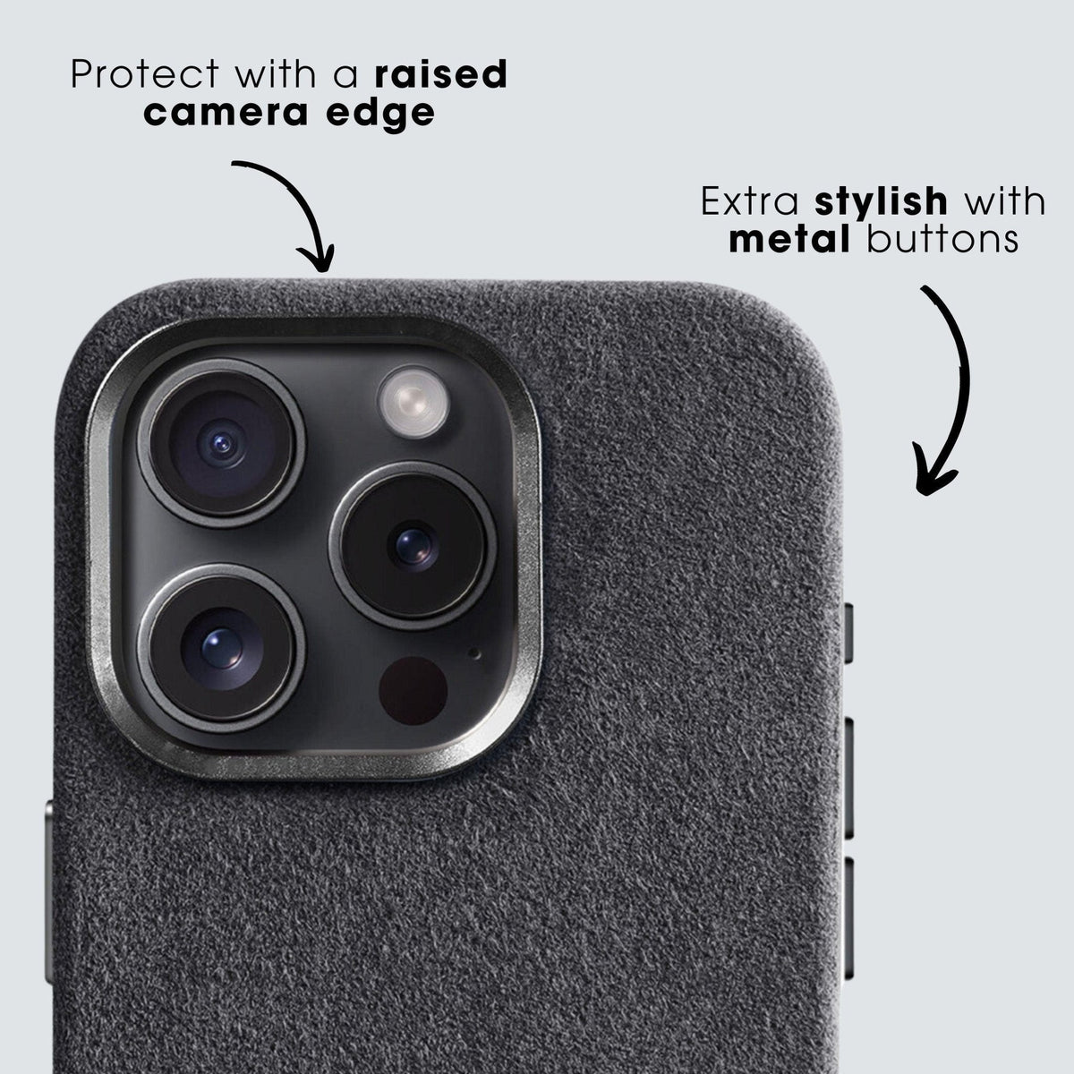 iPhone 12 & 12 Pro - Alcantara Case - Space Grey
