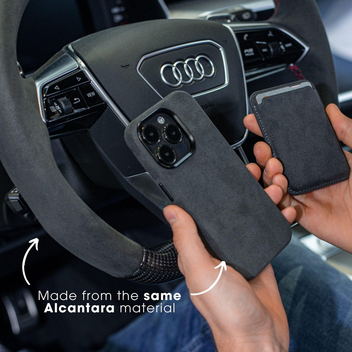iPhone 14 Plus - Alcantara Case - Space Grey