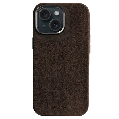 iPhone 15 - Alcantara Case - Chocolate Brown