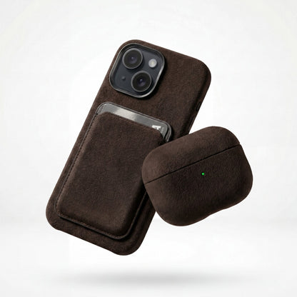 iPhone 15 - Alcantara Case - Chocolate Brown