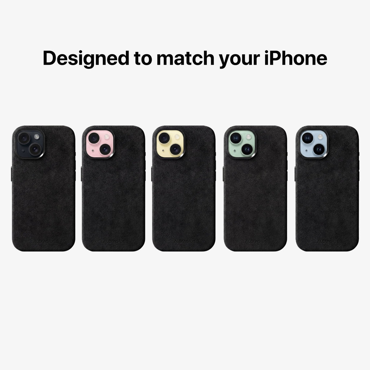 iPhone 15 - Alcantara Case - Deep Black