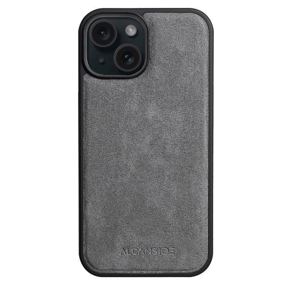iphone 15 plus alcantara back cover - Nardo Gray