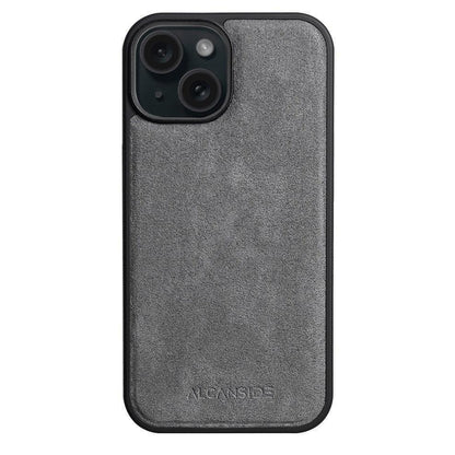 iphone 15 plus alcantara back cover - Nardo Gray