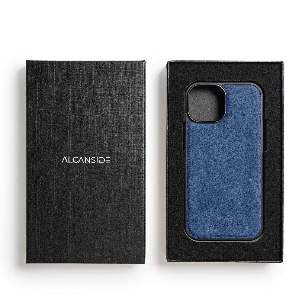 iphone 15 plus alcantara back cover - Ocean Blue