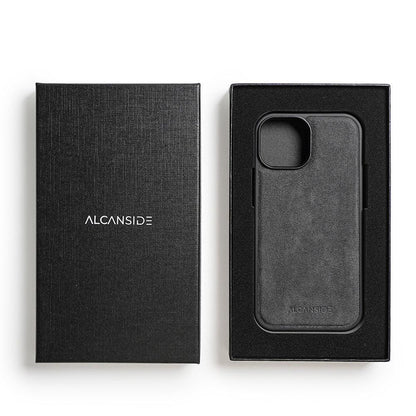 iphone 15 plus alcantara back cover - Space Grey