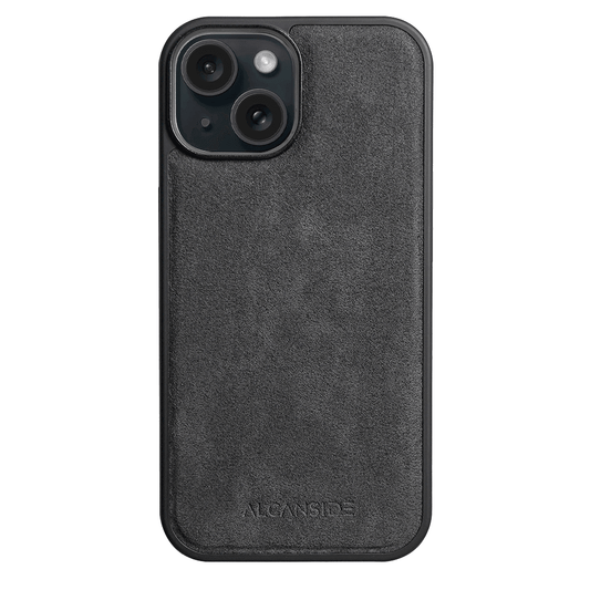 iphone 15 plus alcantara back cover - Space Grey