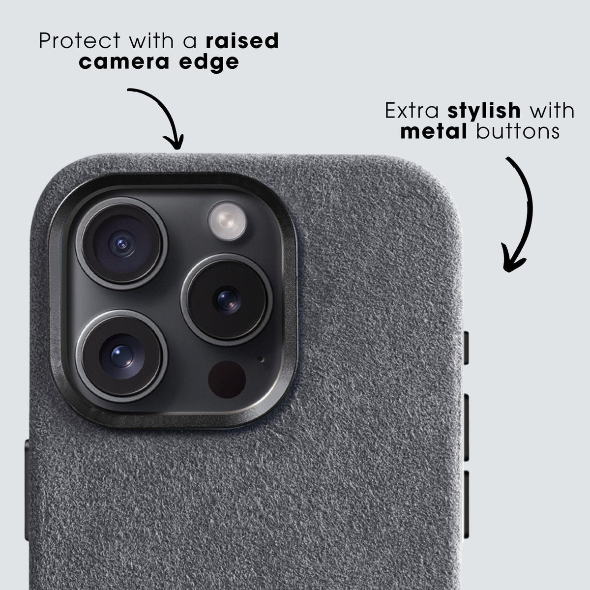 iPhone 15 Pro - Alcantara Case - Nardo Gray