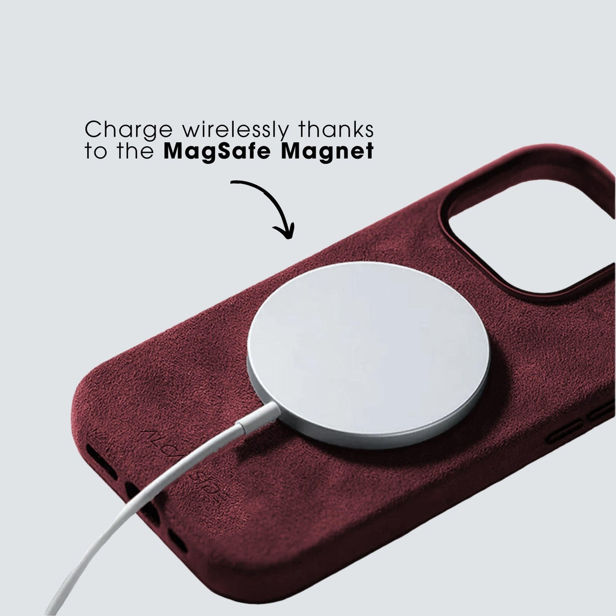 iPhone 15 Pro Max - Alcantara Case - Wine Red