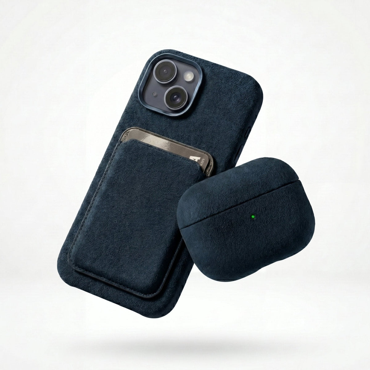 iPhone 15 - Alcantara Case - Navy Blue