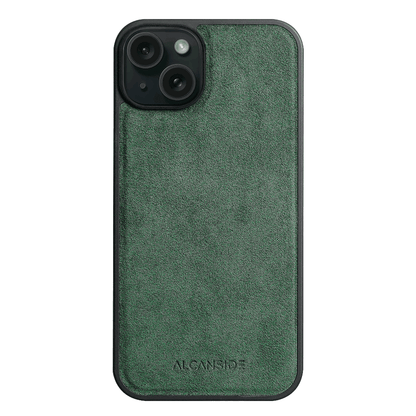 iphone 16 plus alcantara back cover - Midnight Green