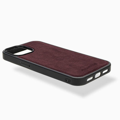 iphone 16 alcantara back cover - Wine Red