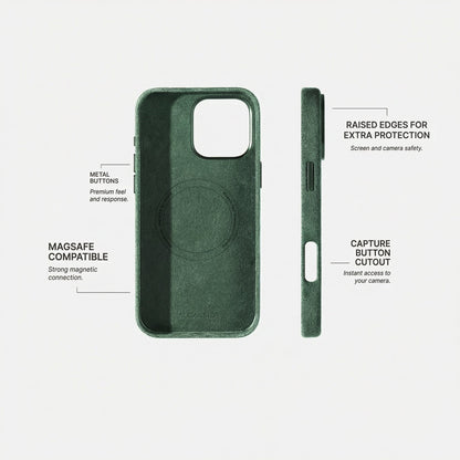 iPhone 16 Pro - Alcantara Case - Midnight Green