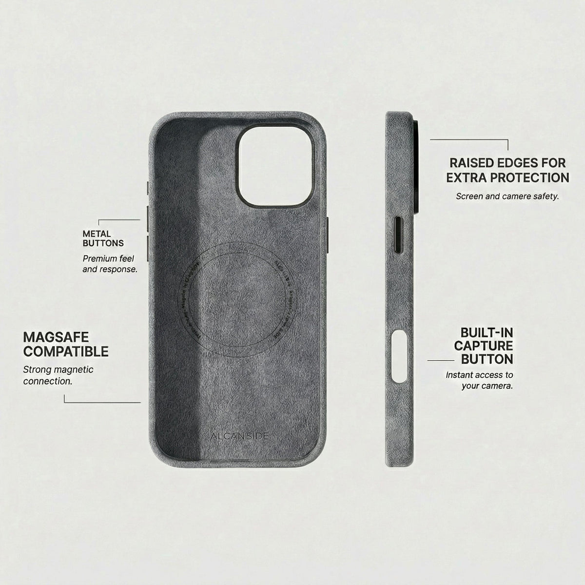 iPhone 16 Pro Max - Alcantara Case - Nardo Gray