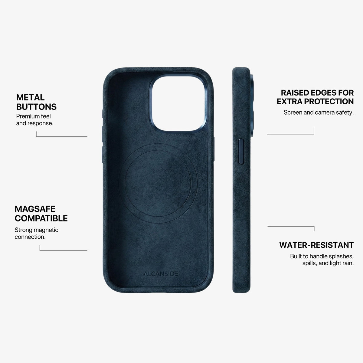 iPhone 15 Pro - Alcantara Case - Navy Blue