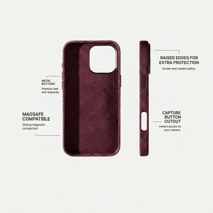 iPhone 16 Pro Max - Alcantara Case - Wine Red