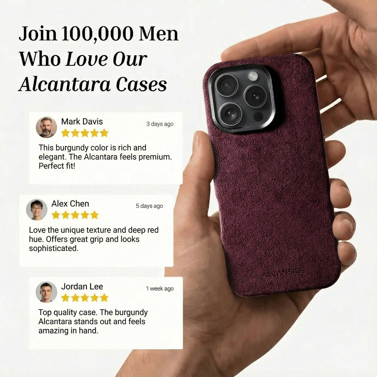 iPhone 16 Pro Max - Alcantara Case - Wine Red
