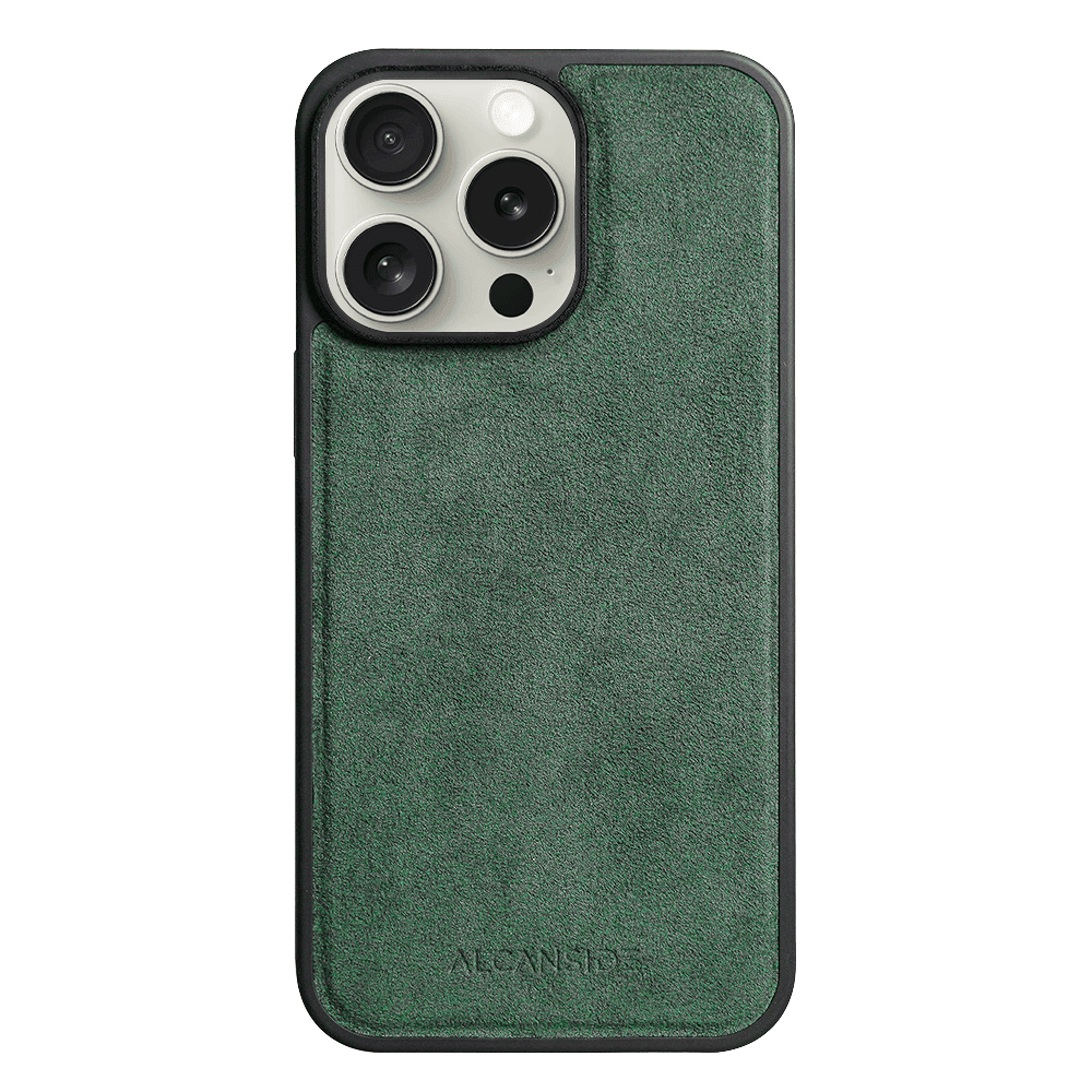 iphone 16 pro max alcantara back cover - Midnight Green