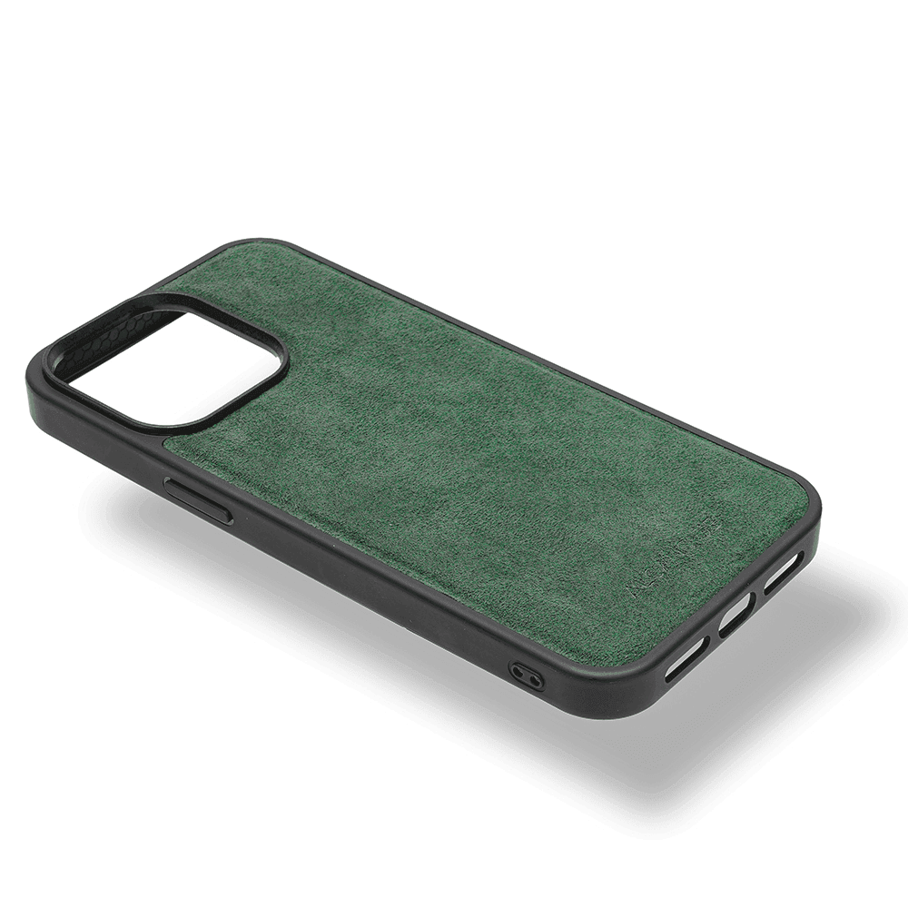iphone 16 pro alcantara back cover - Midnight Green