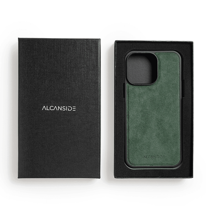 iphone 16 pro alcantara back cover - Midnight Green