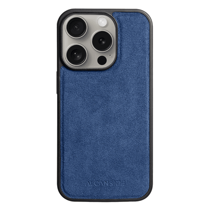 iphone 15 pro max alcantara back cover - Ocean Blue