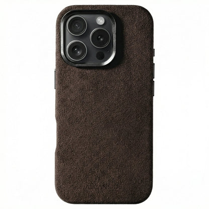 iphone alcantara case - Chocolate Brown