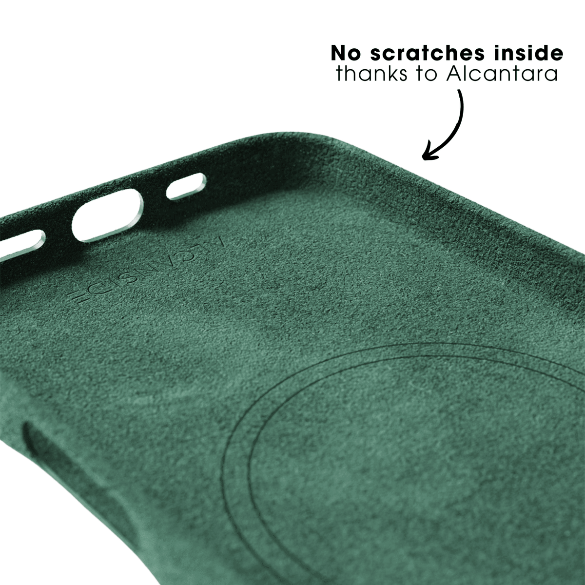 iPhone 17e - Alcantara Case - Midnight Green