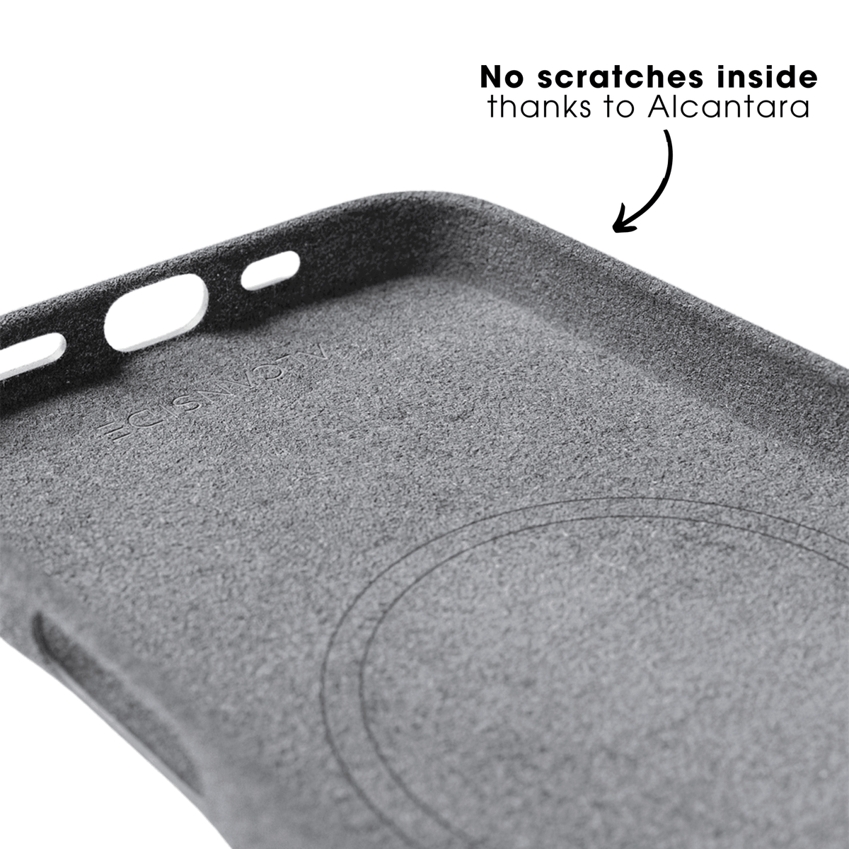 iPhone 16e - Alcantara Case - Nardo Gray