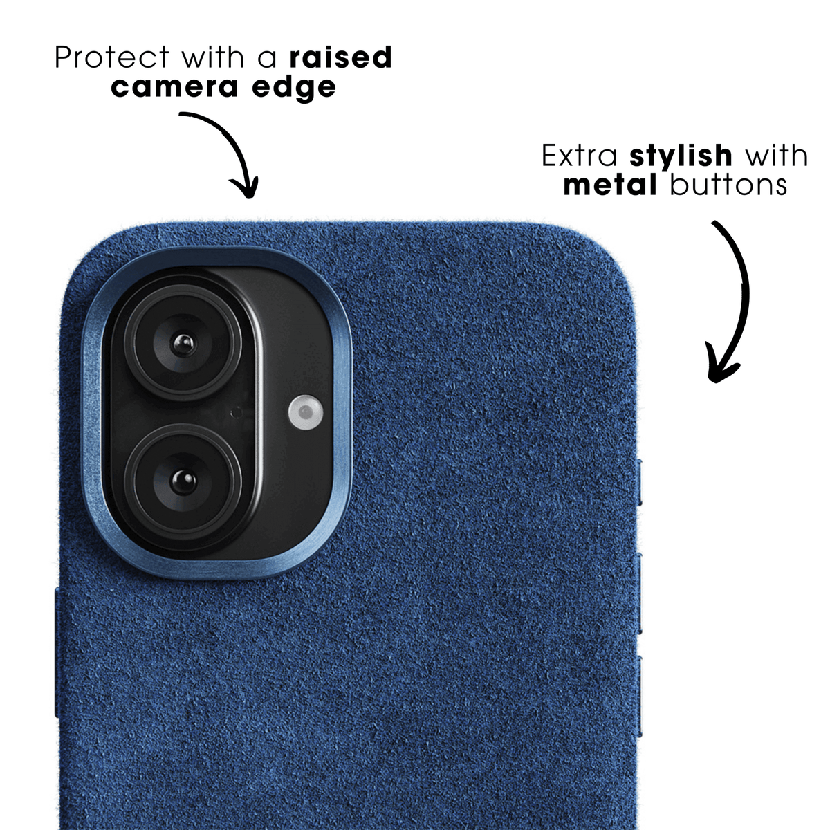 iPhone 16 Plus - Alcantara Case - Ocean Blue