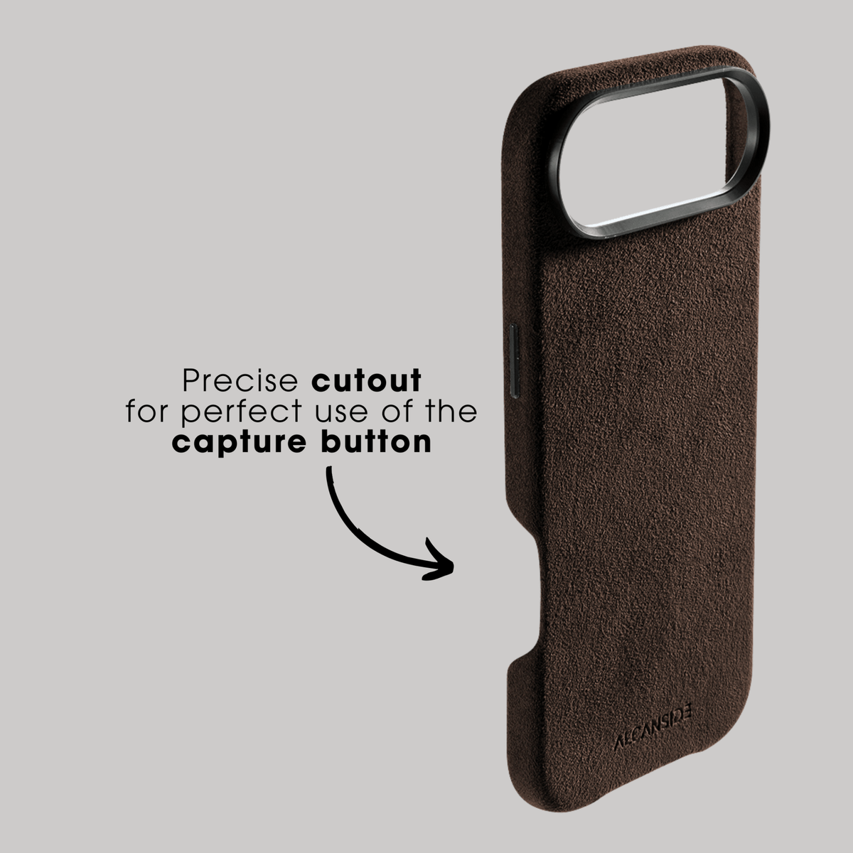 iphone alcantara case - Chocolate Brown