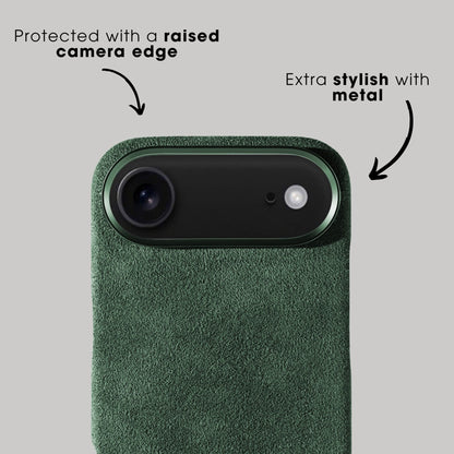iphone alcantara case - Midnight Green