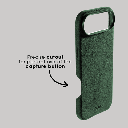 iphone alcantara case - Midnight Green