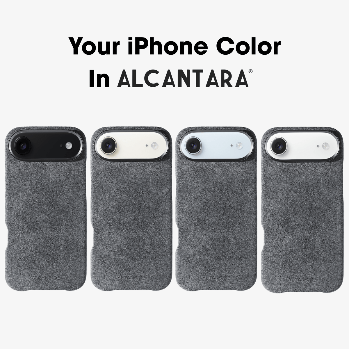iphone alcantara case - Nardo Gray