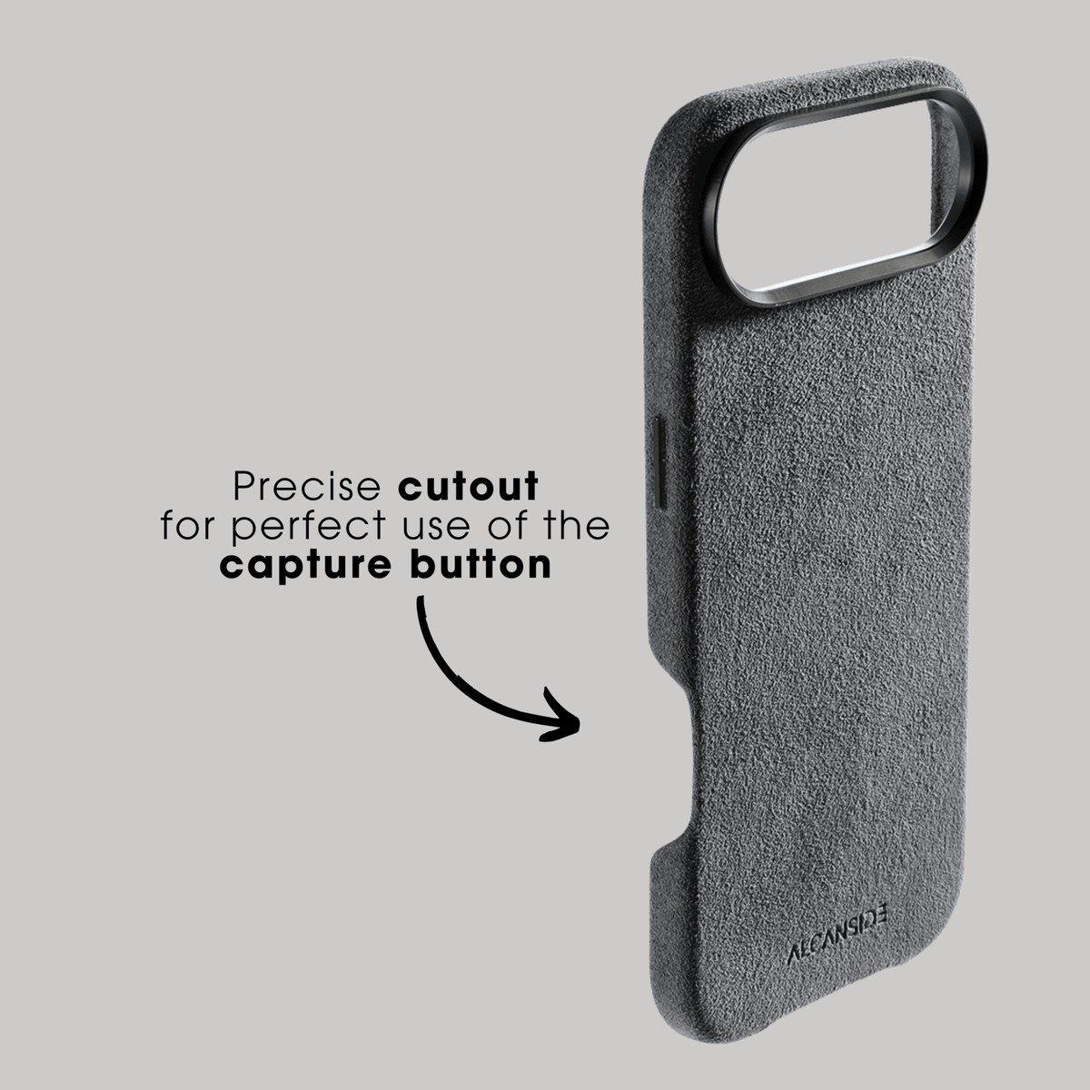 iphone alcantara case - Nardo Gray