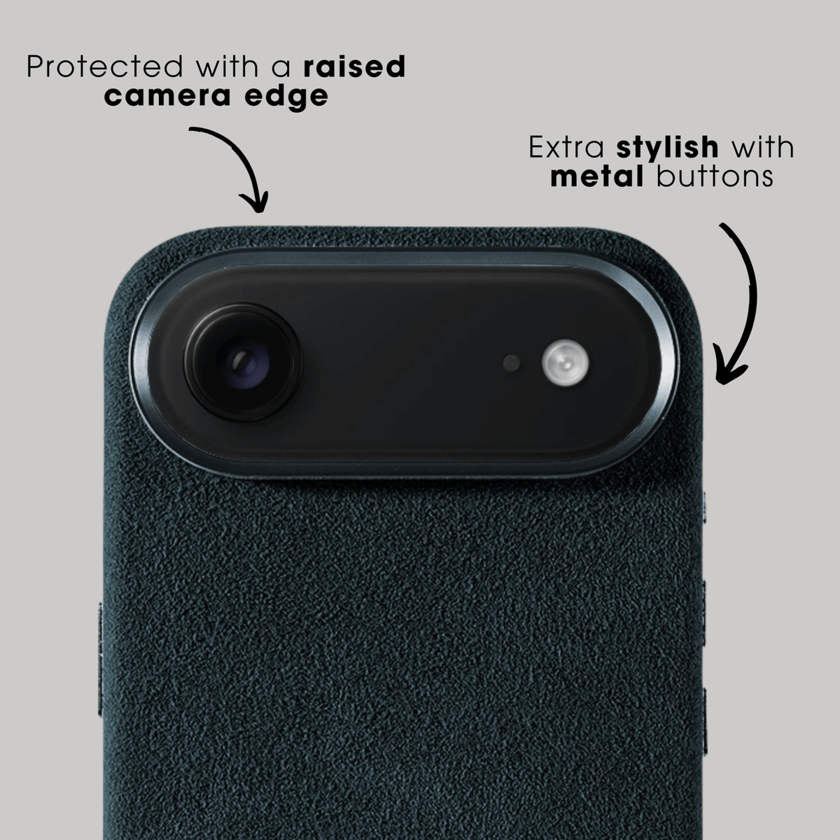 iphone alcantara case - Navy Blue