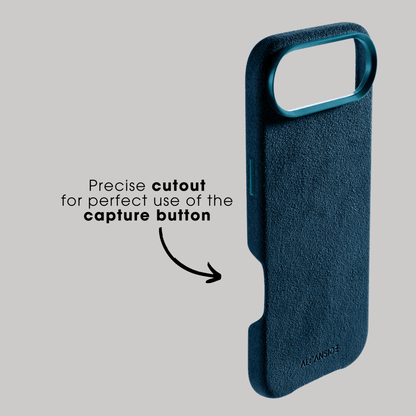 iphone alcantara case - Ocean Blue