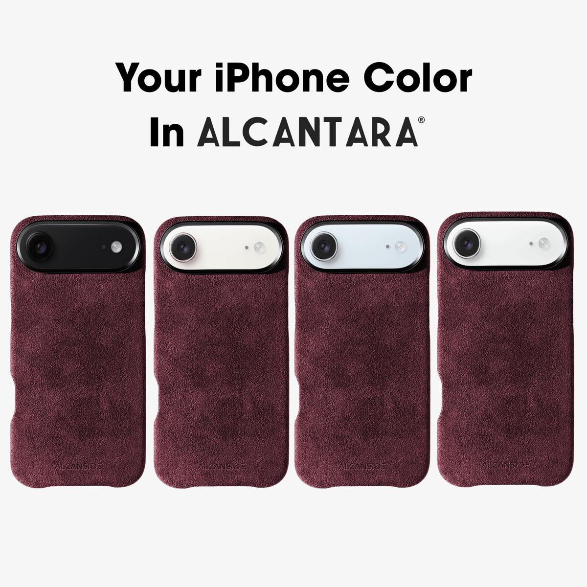 iphone alcantara case - Wine Red