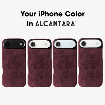 iphone alcantara case - Wine Red