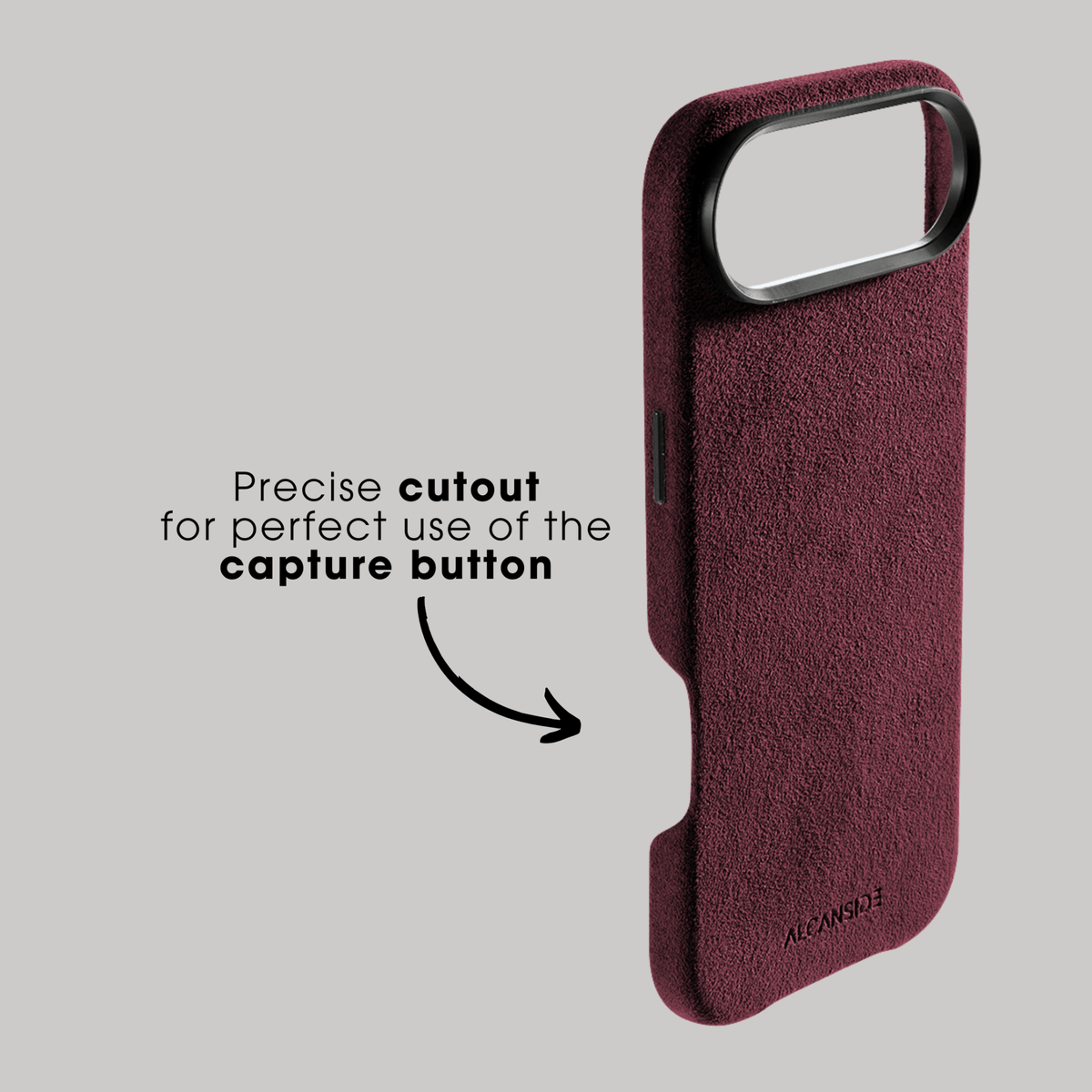 iphone alcantara case - Wine Red