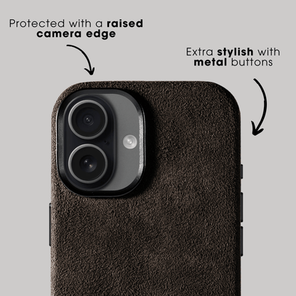 iphone alcantara case - Chocolate Brown