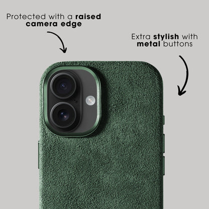 iphone alcantara case - Midnight Green