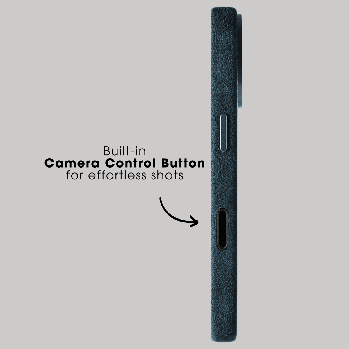 iphone alcantara case - Navy Blue