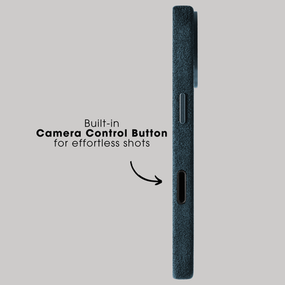 iphone alcantara case - Navy Blue