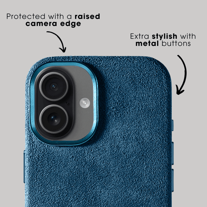 iphone alcantara case - Ocean Blue