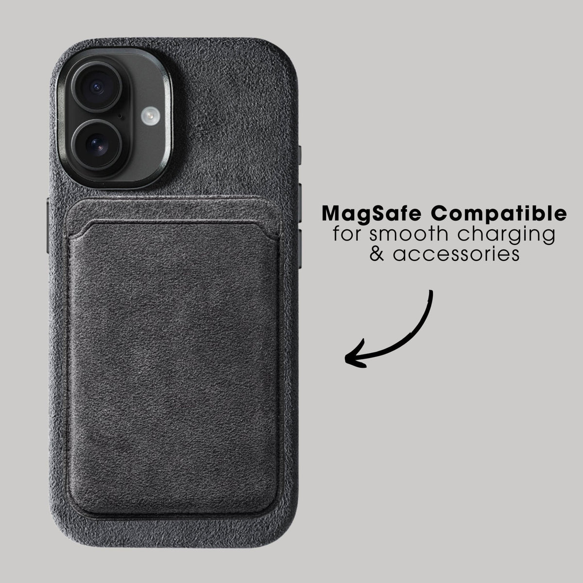 iphone alcantara case - Space Grey